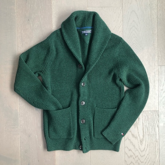 Tommy Hilfiger Other - Tommy Hilfiger Shawl Collar Cardigan Sweater Green